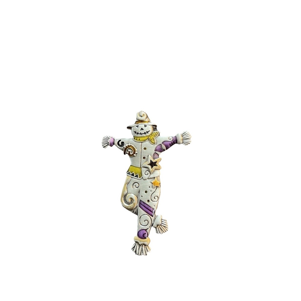 Vintage Rare Halloween Scarecrow Brooch.